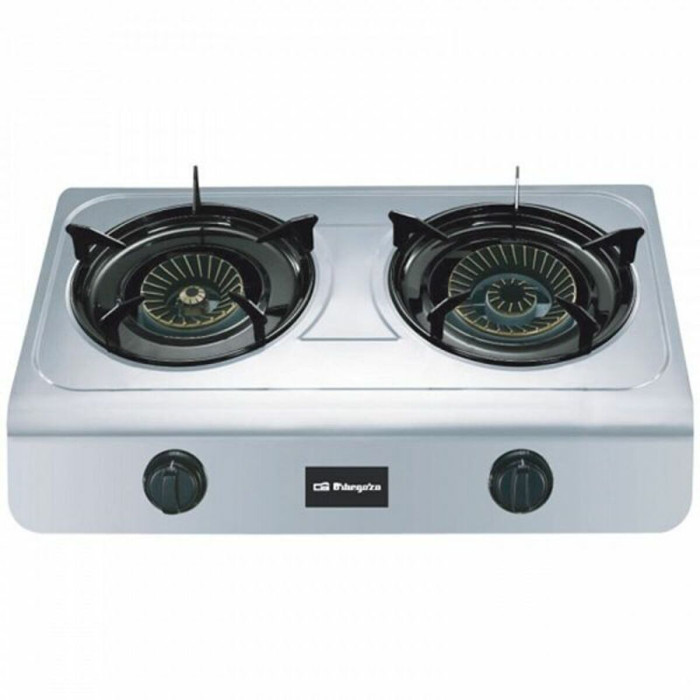 gas stove Orbegozo FO2700 Stainless steel (2 Stoves) Black