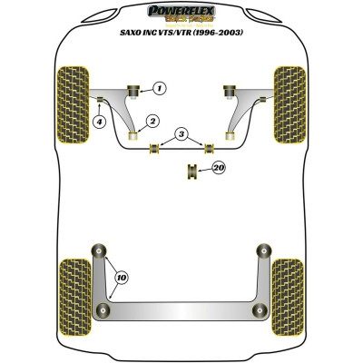 Silentblock Powerflex PFF12-101 Delantera Chasis