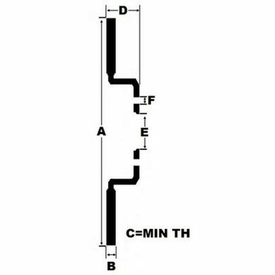 Brake Discs Black Diamond BDKBD1863CD Drill Solid Rear