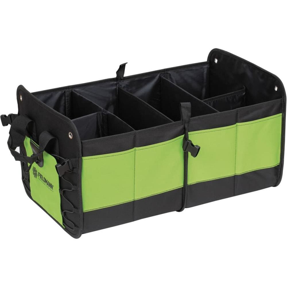Folding Car Boot Organiser Fieldmann Black Green Plastic