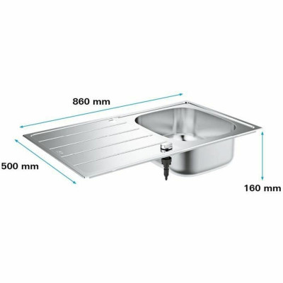 Sink with One Basin Grohe 31552SD1 Grey