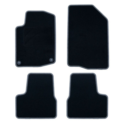 Car Floor Mat Set OCC Motorsport OCCPG0008GD Black Dark grey Peugeot 208 Velvet 5 Pieces