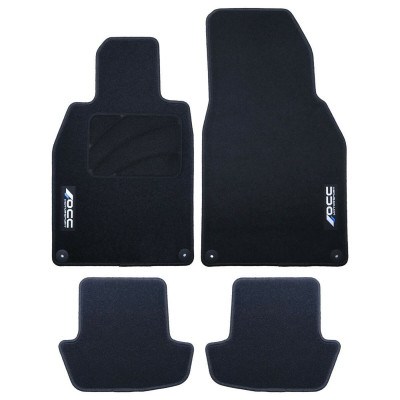 Car Floor Mat Set OCC Motorsport OCCPS0014LOG Black Porsche 911 992 Velvet 5 Pieces