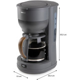 Drip Coffee Machine DOMO DO754K Grey 900 W 10 Cups 1,25 L