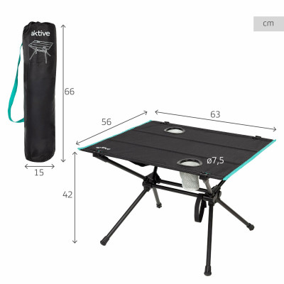 Folding Table Aktive 63 X 42 X 56 CM (2 Units)