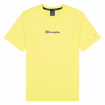 Short-sleeve Sports T-shirt Champion Crewneck M Yellow