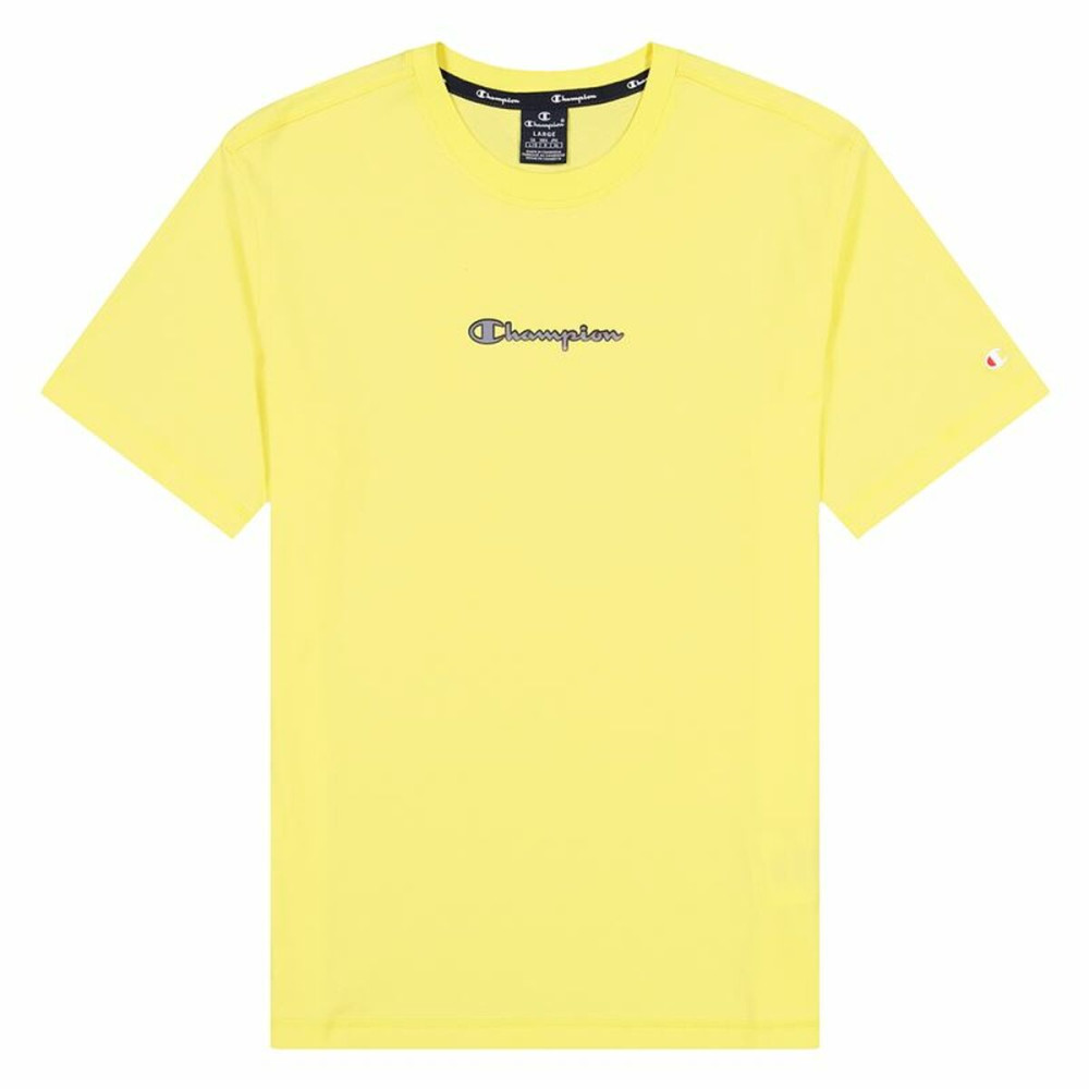 Short-sleeve Sports T-shirt Champion Crewneck M Yellow