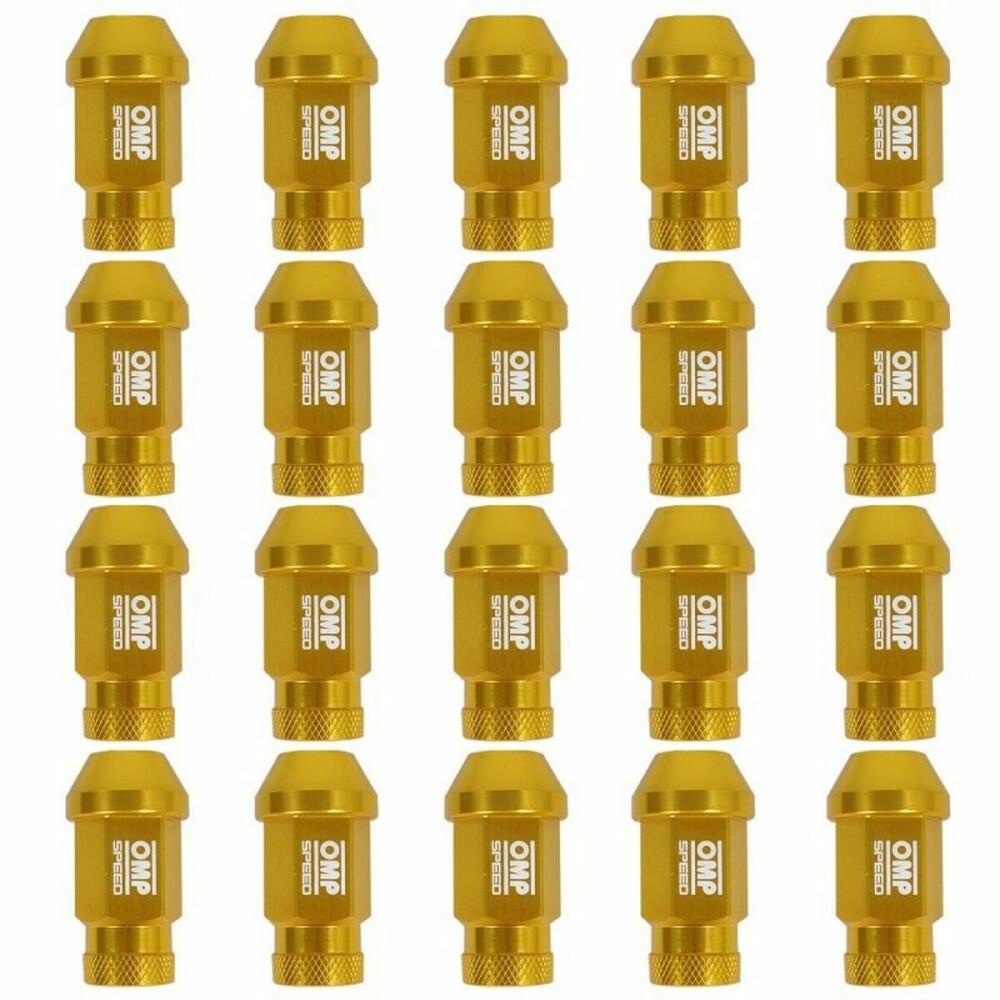Set Nuts OMP 7075 Yellow 20 uds M14 x 1,25