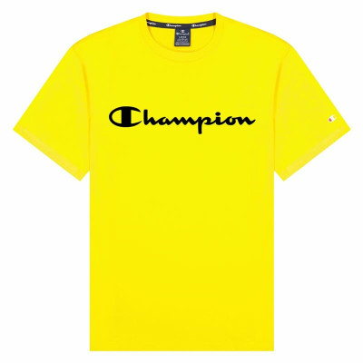 Short-sleeve Sports T-shirt Champion Crewneck M Yellow