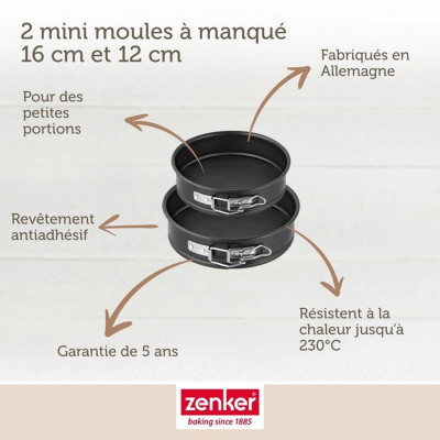 Set of Detachable Baking Tins Zenker 2 Pieces