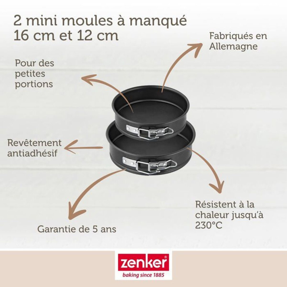 Set of Detachable Baking Tins Zenker 2 Pieces