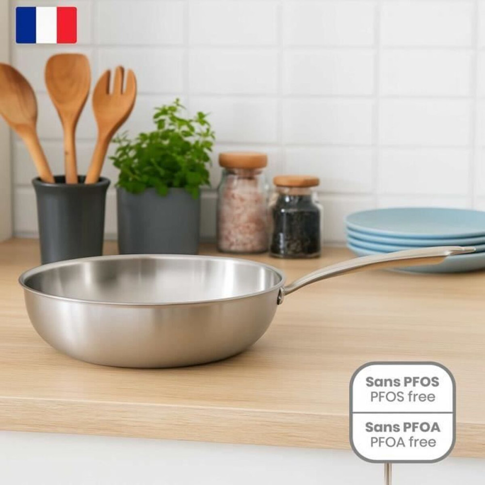 Wok Pan Livoo Steel Stainless steel Ø 28 cm