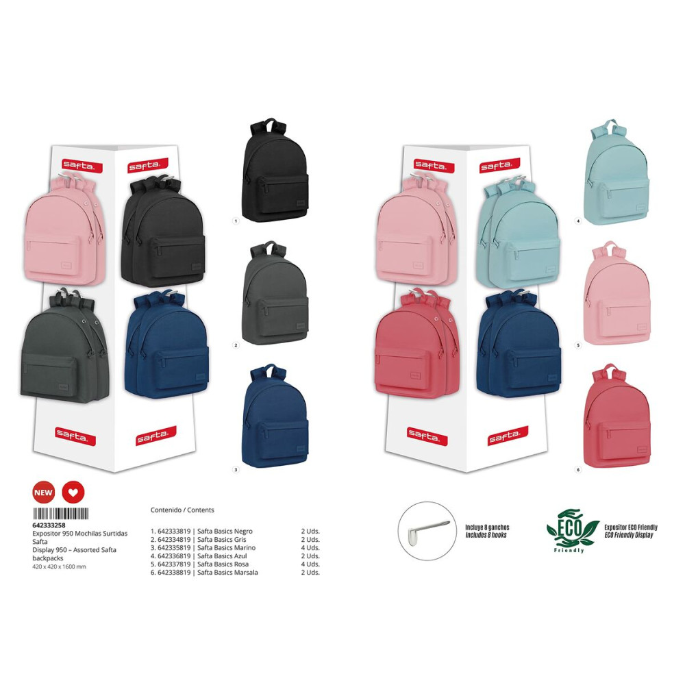 Backpack with Strings Safta Black 42 x 160 x 42 cm