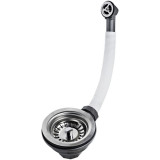 Sink Valve with Flexible Overflow Teka 61001302 Silver Stainless steel