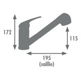 Mixer Tap Edouard Rousseau BAGO Black