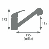 Mixer Tap Edouard Rousseau BAGO Black