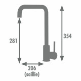 Mixer Tap Edouard Rousseau SOTO Chrome C-shaped