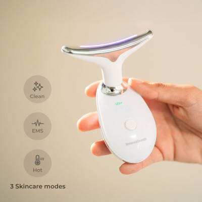 Electric Facial Firming Massager for Face and Neck with LED, EMS, and Heat Selora InnovaGoods