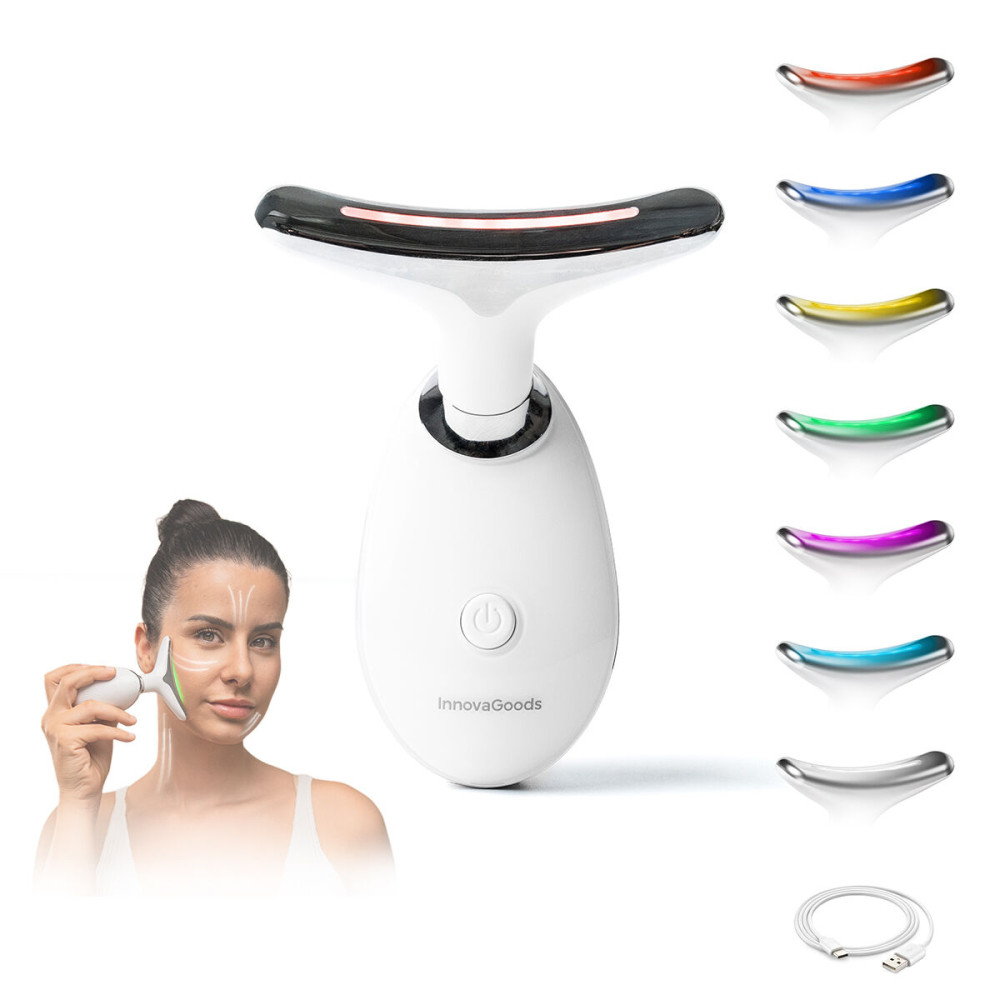 Electric Facial Firming Massager for Face and Neck with LED, EMS, and Heat Selora InnovaGoods