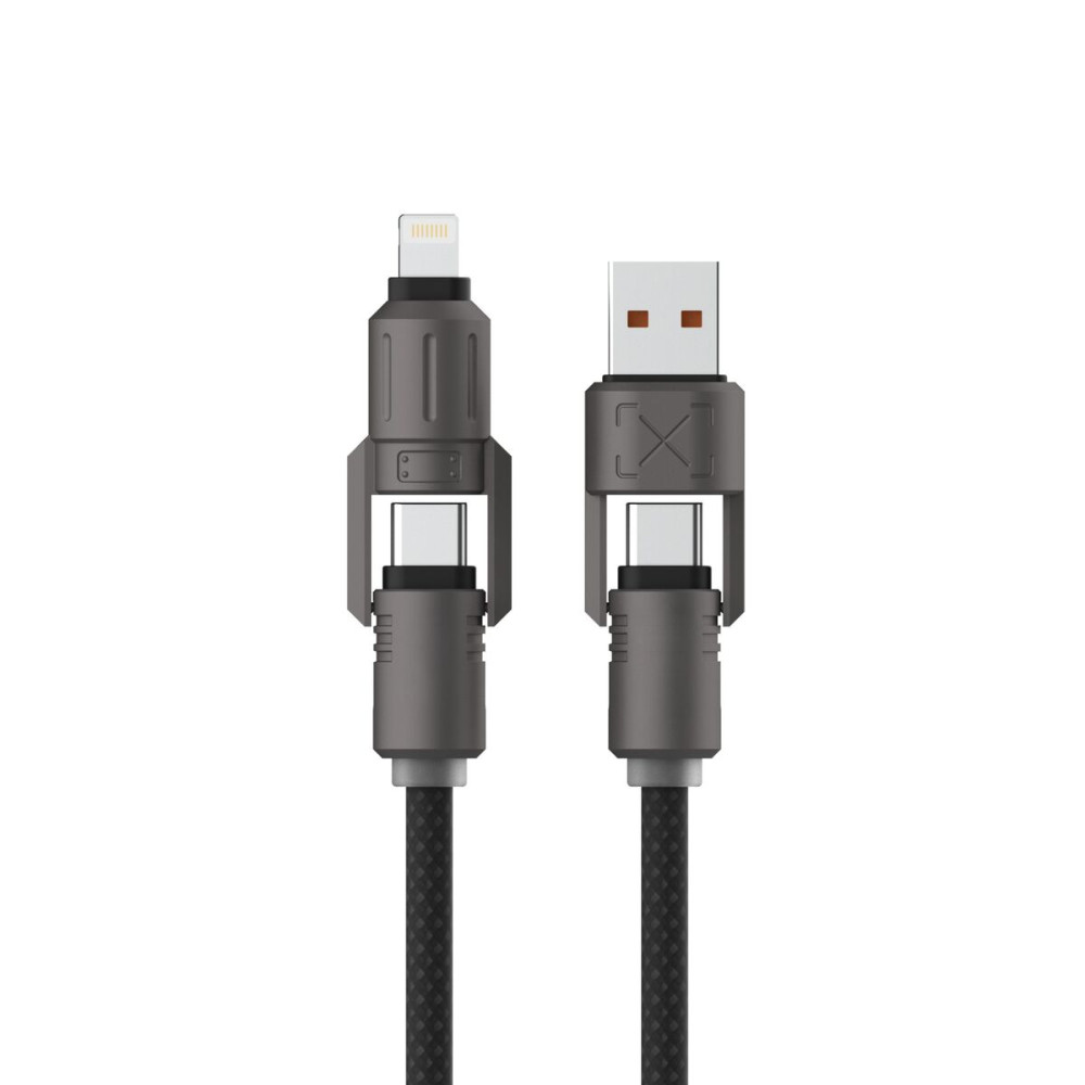 USB Cable KSIX Black 1 m