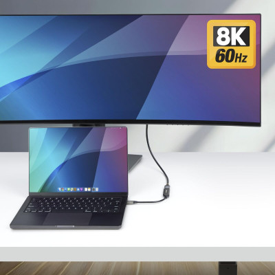 USB Cable Startech 112B-USBC-HDMI21 Grey 20 cm