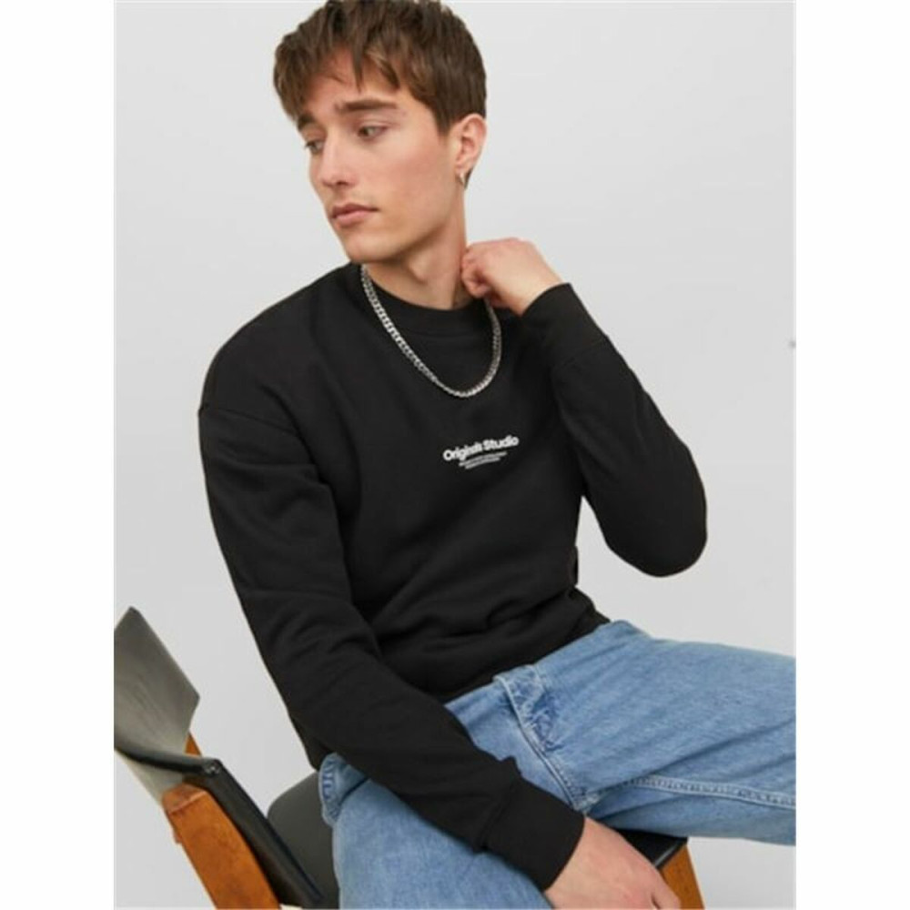 Men’s Sweatshirt without Hood Jack & Jones Jorvesterbro Black