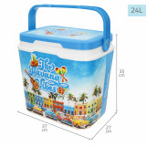 Portable Fridge Aktive Plastic 37 x 35 x 27 cm (2 Units)