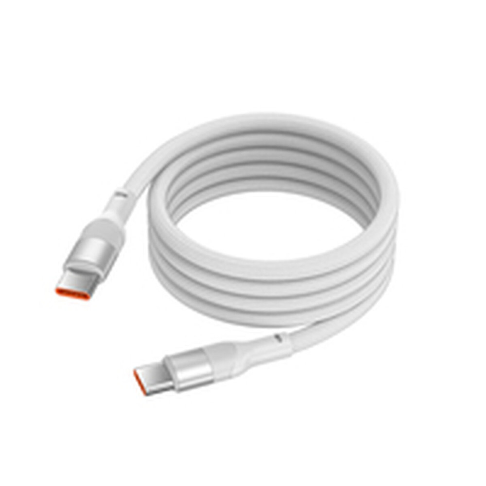 USB Cable KSIX White 1 m