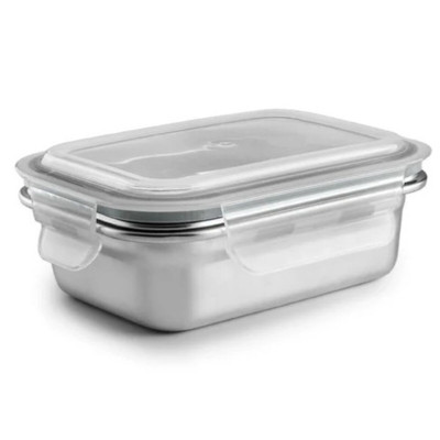 Lunch box Ibili 669304 Silver Stainless steel Rectangular 400 ml