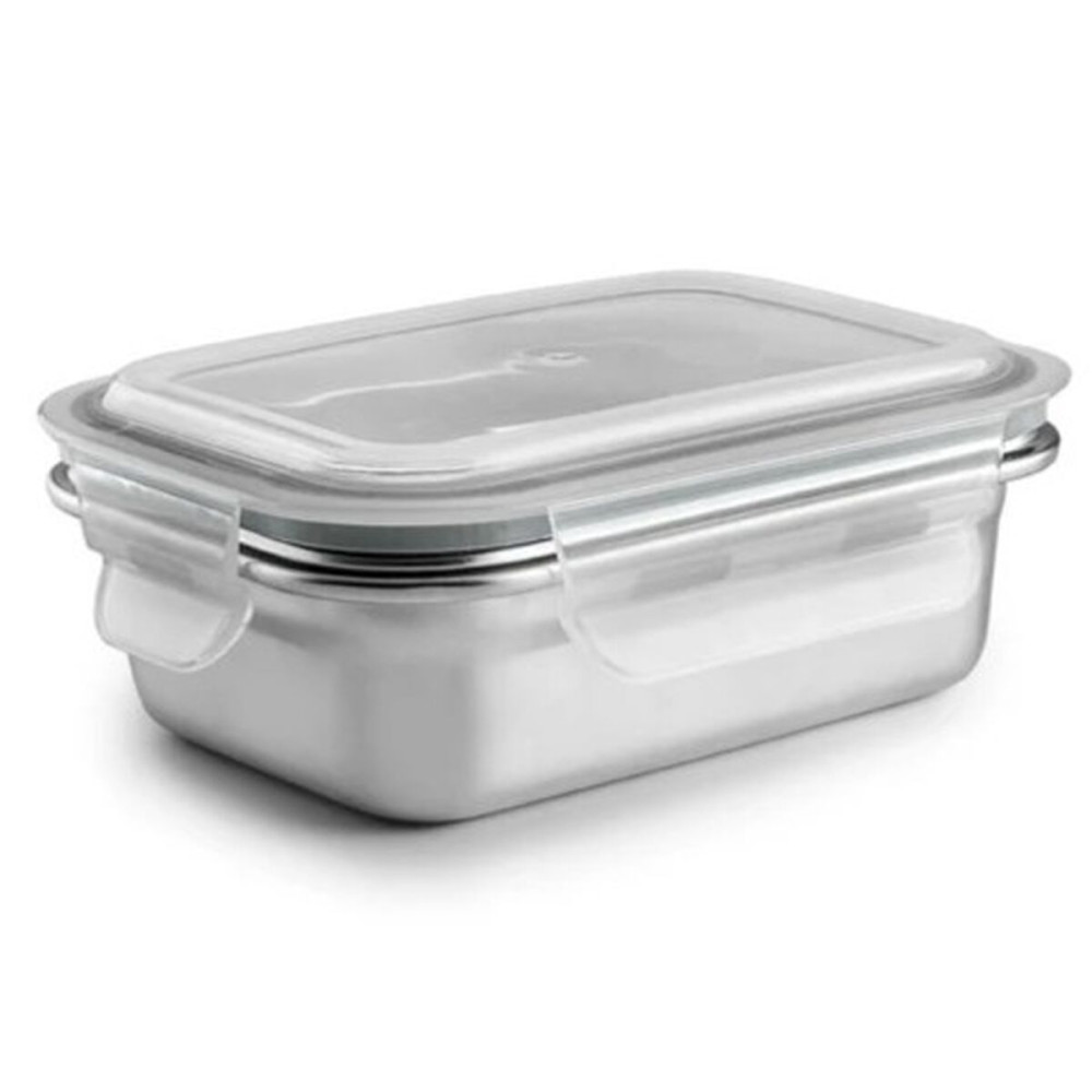 Lunch box Ibili 669304 Silver Stainless steel Rectangular 400 ml