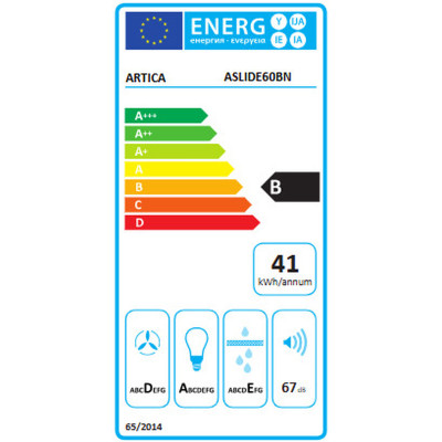 Conventional Hood Artica ASLIDE60BN Black