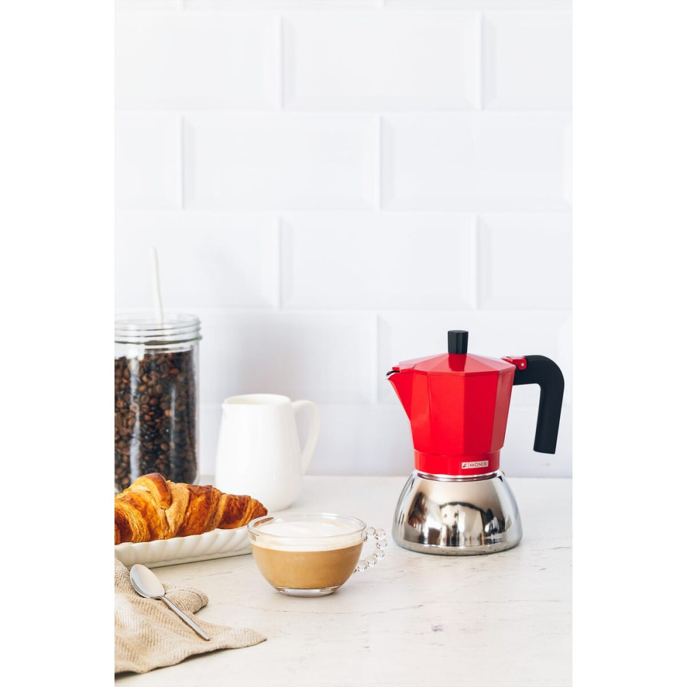 Italian Coffee Pot BRA INOX RED 9T Red 470 ml
