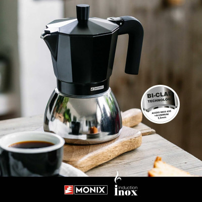Italian Coffee Pot BRA INOX BLACK 9T Black 470 ml