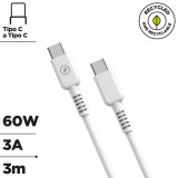 USB-C to USB-C Cable Muvit for Change White 3 m