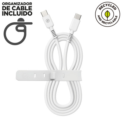 USB-C to USB-C Cable Muvit for Change White 3 m