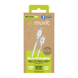 USB-C to USB-C Cable Muvit for Change White 3 m
