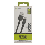 USB to Lightning Cable Muvit for Change Black 1,2 m
