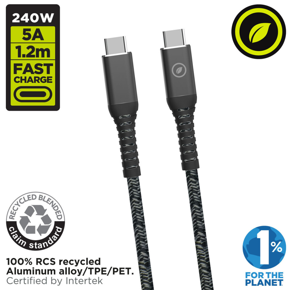USB-C to USB-C Cable Muvit for Change Black 1,2 m