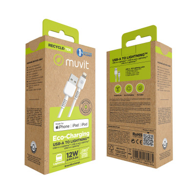 USB to Lightning Cable Muvit for Change White