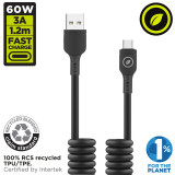USB A to USB-C Cable Muvit for Change Black