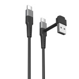 USB A to USB-C Cable Muvit for Change Black