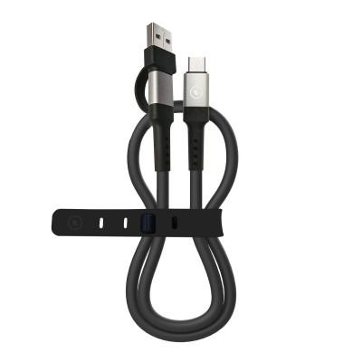 USB A to USB-C Cable Muvit for Change Black