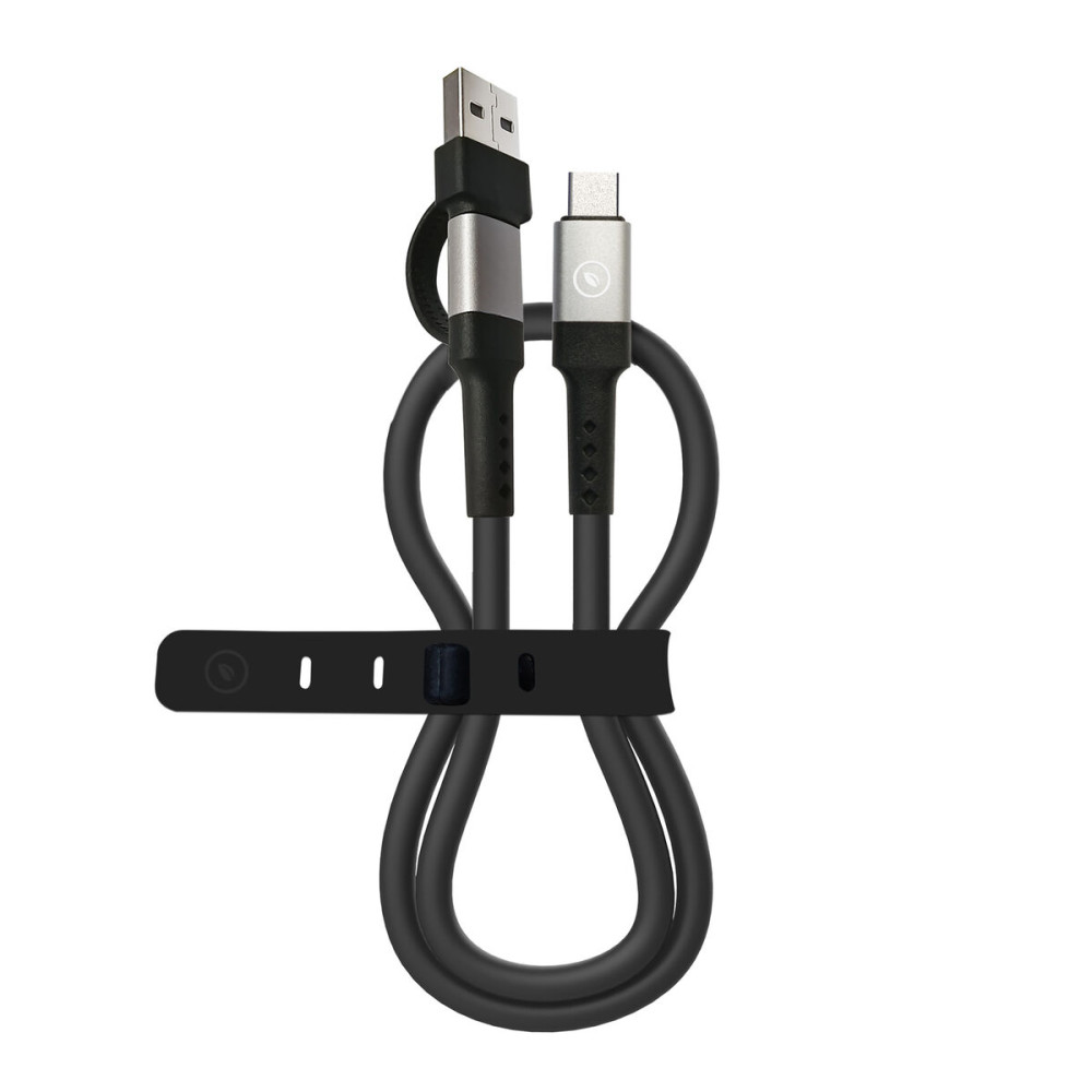 USB A to USB-C Cable Muvit for Change Black