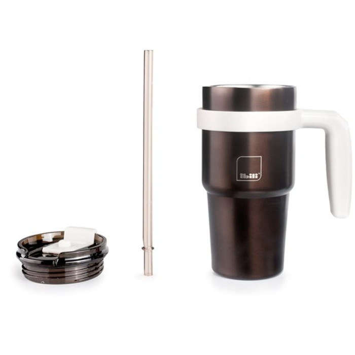 Mug with handle Ibili 669005 Grey Stainless steel