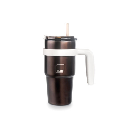 Mug with handle Ibili 669005 Grey Stainless steel