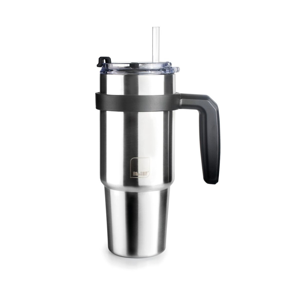 Mug with handle Ibili 669006 Grey Stainless steel 580 ml