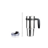 Mug with handle Ibili 669006 Grey Stainless steel 580 ml