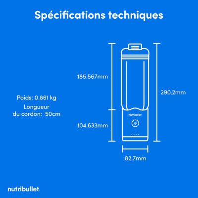 Cup Blender Nutribullet NBP013GM Grey 600 ml