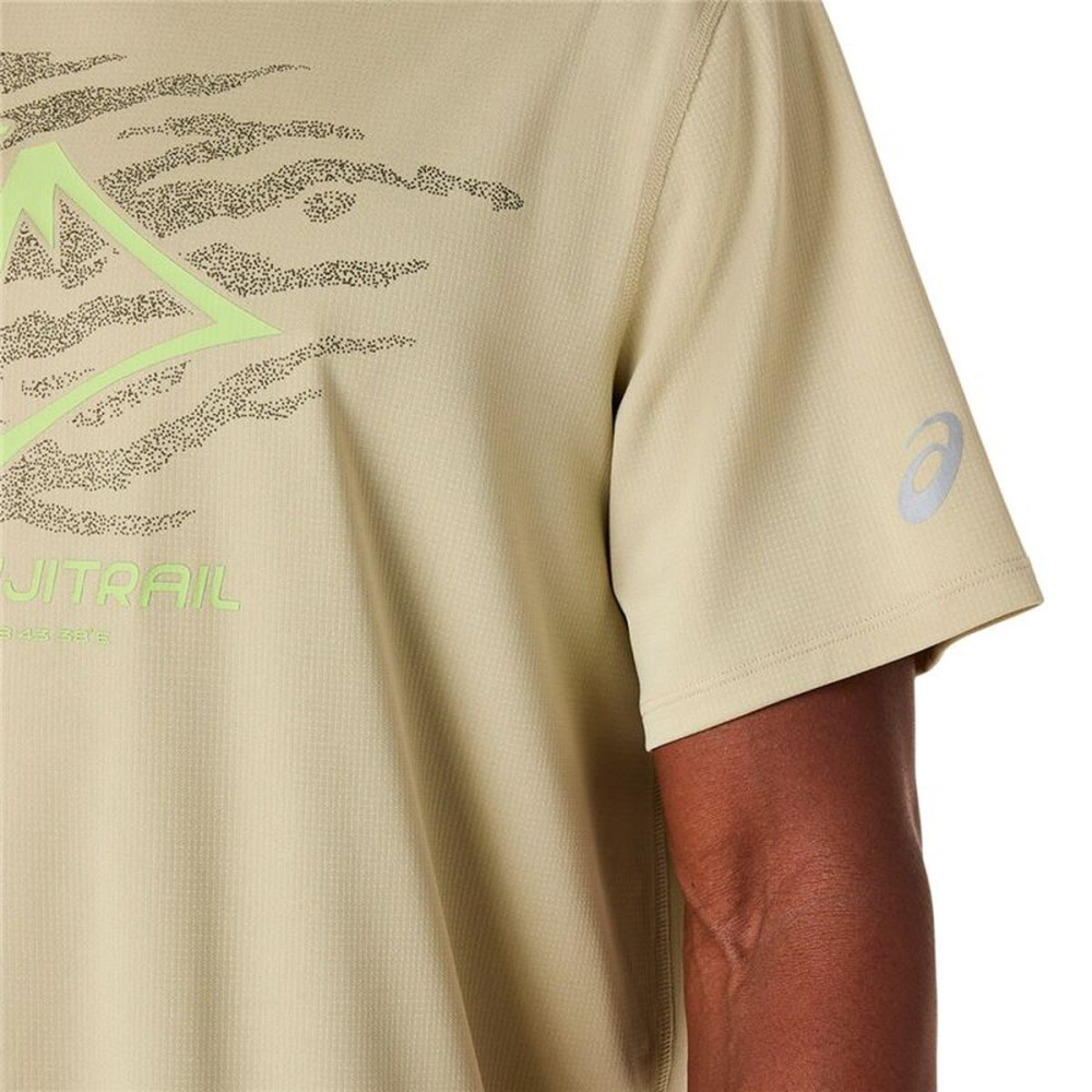 Men’s Short Sleeve T-Shirt Asics Fujitrail Logo Beige