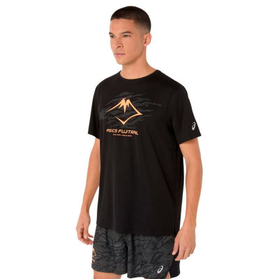 Men’s Short Sleeve T-Shirt Asics Fujitrail Logo Black